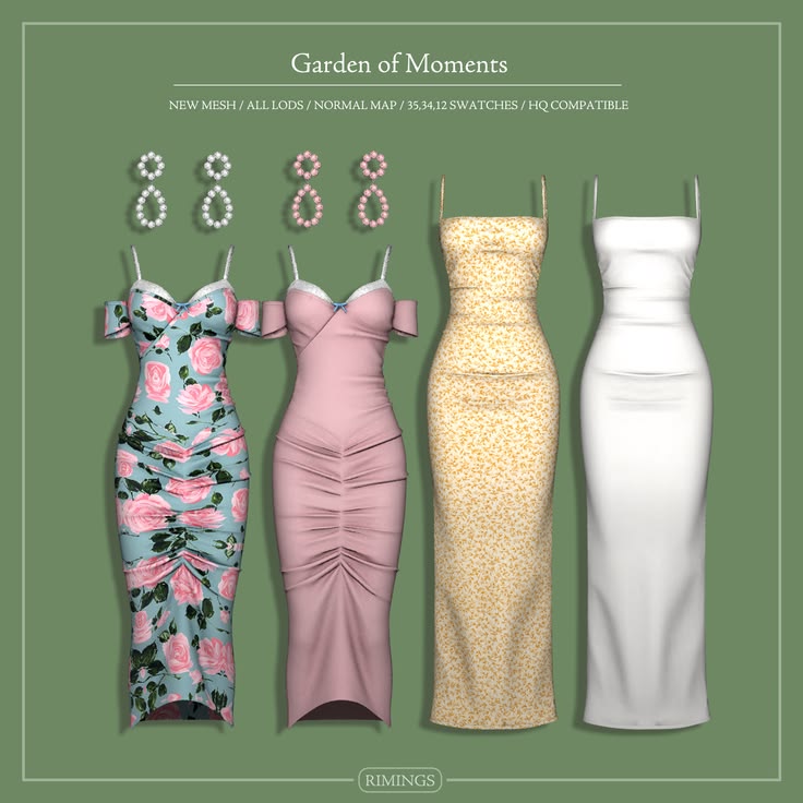 sims 4 long dresses cc pack