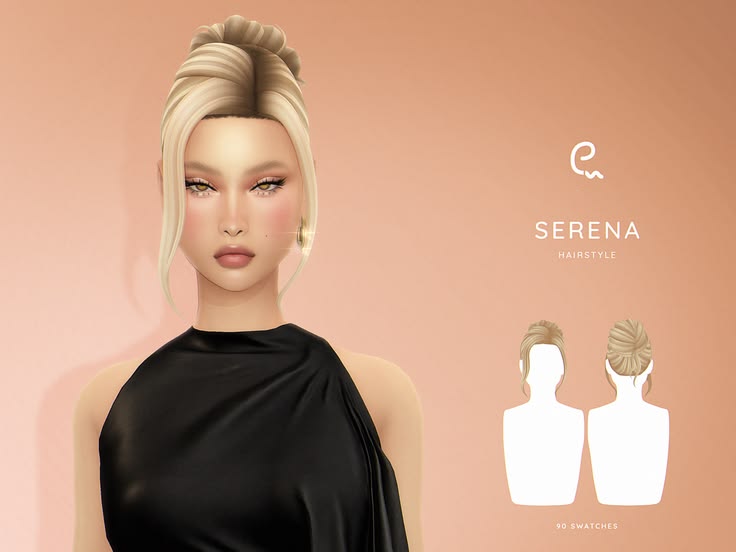 sims 4 bun hair cc with strands