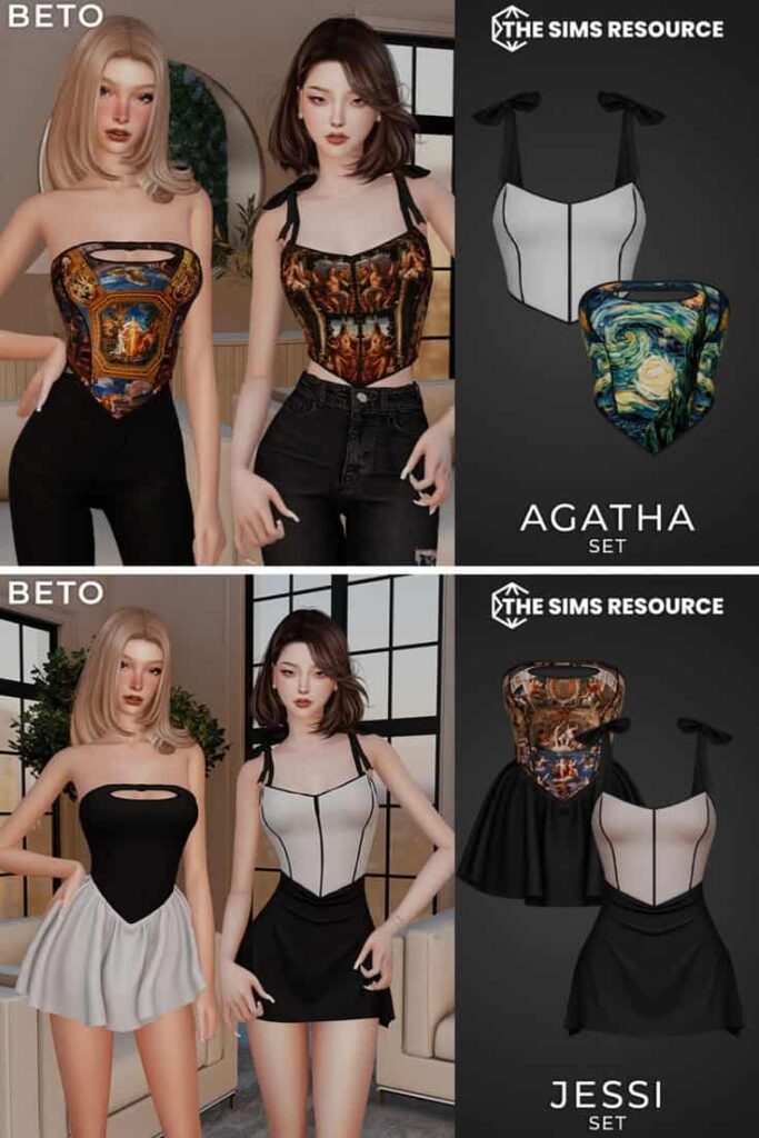 sims 4 corset cc set