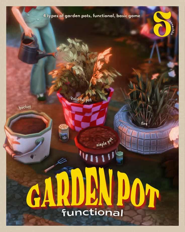 sims 4 functional garden cc
