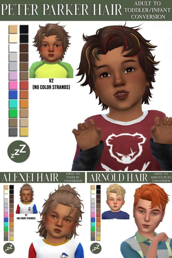 sims 4 kids hair conversions