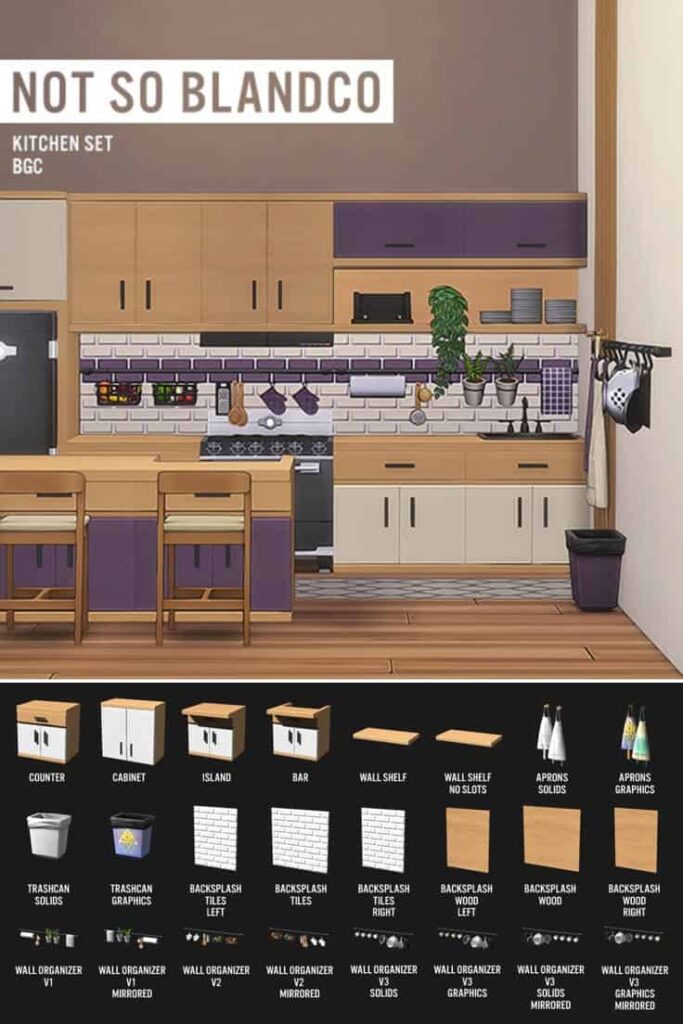 sims 4 kitchen cc set