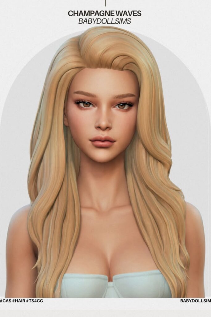 sims 4 long wavy hair