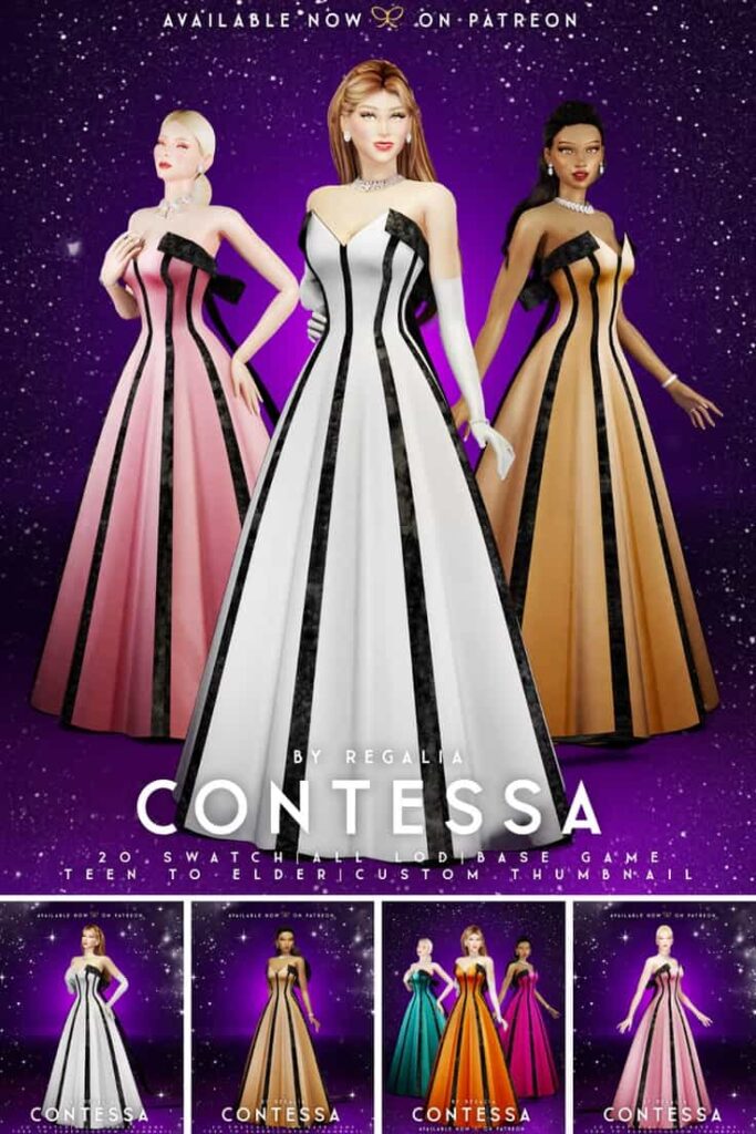 sims 4 gown cc pack