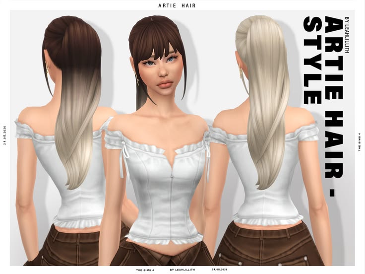 sims 4 high ponytail