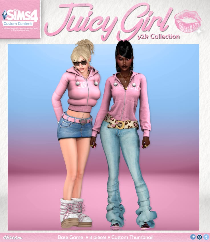 sims 4 y2k cc clothes set