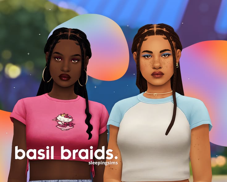sims 4 braids with clip accessory