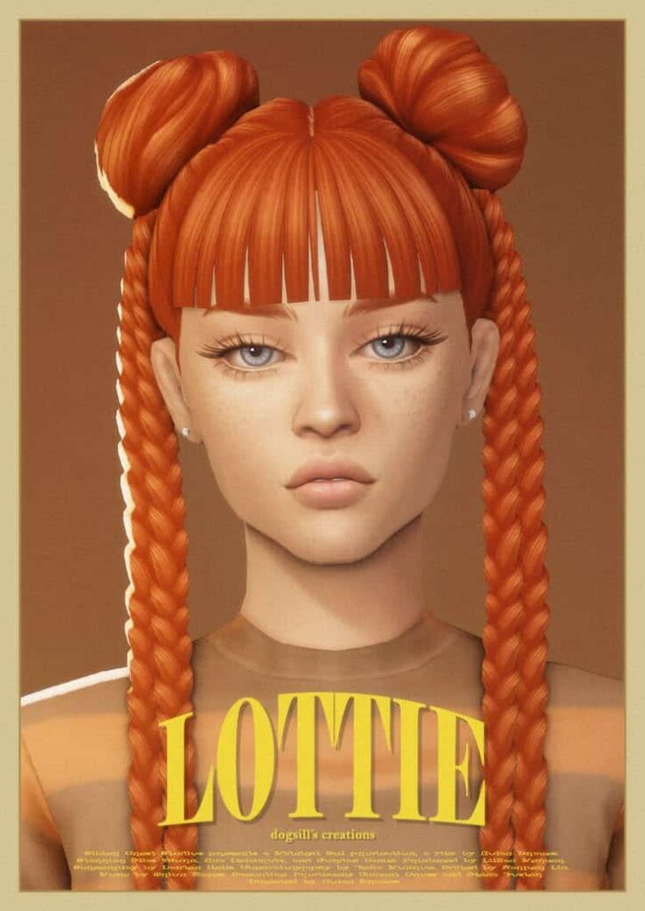sims 4 bun braids cc