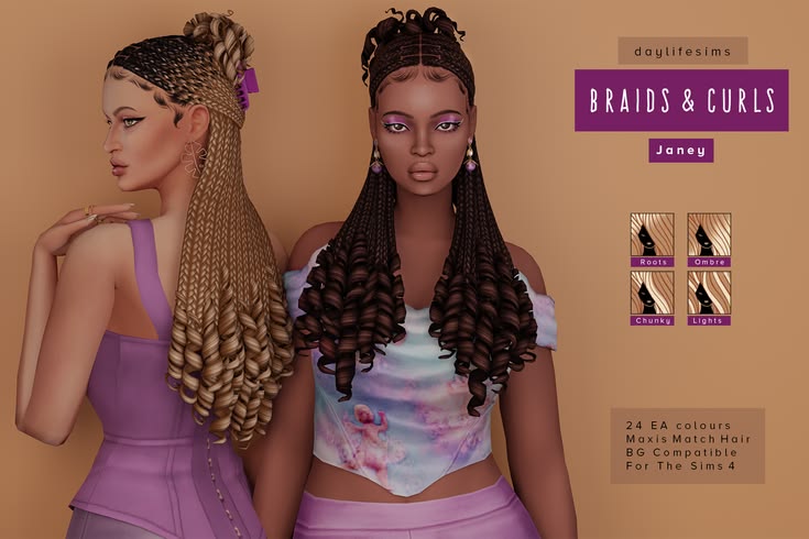 sims 4 curly braids