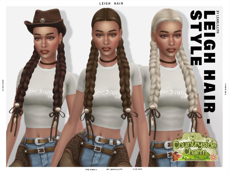 sims 4 long braided cc