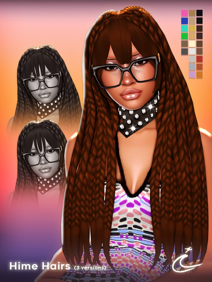 sims 4 long cc braids