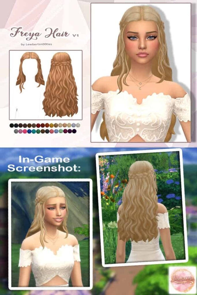 sims 4 long wavy hair