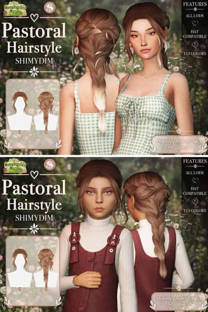 sims 4 maxis match braids cc