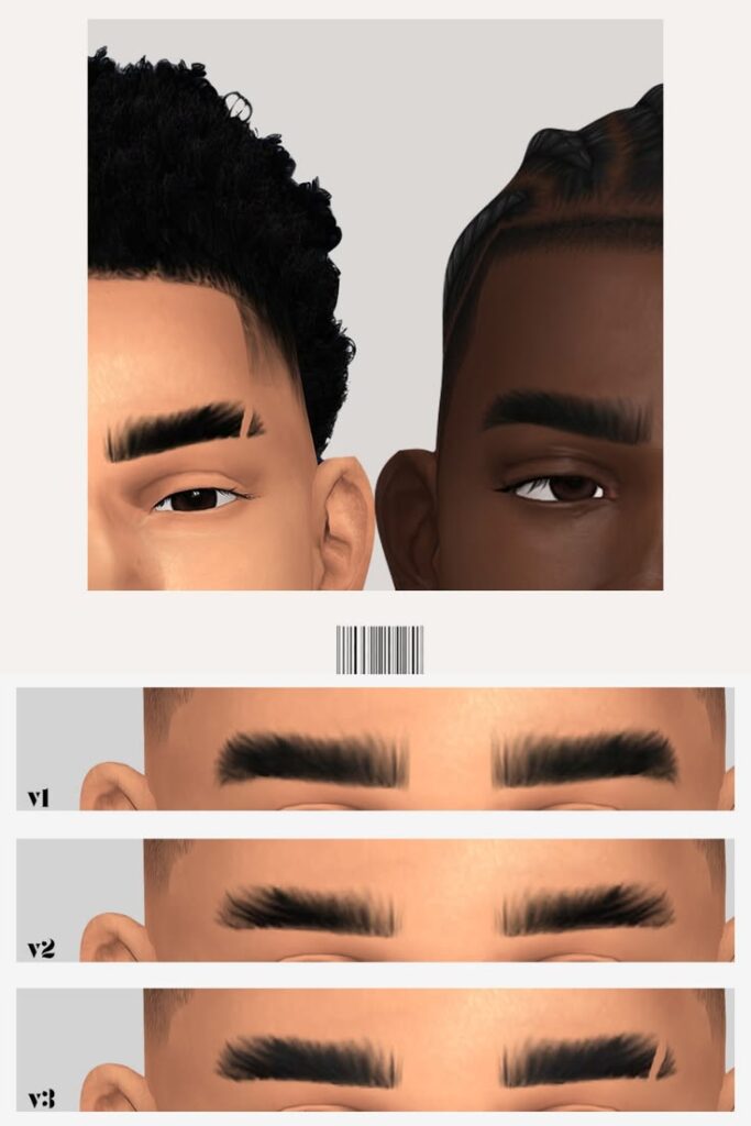 sims 4 male eyebrow set